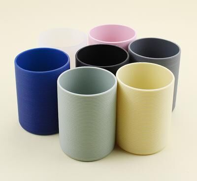 Tiny Tots Teens Trends Reusable Silicone Sleeve For Water Bottle, Anti Slip Insulated Protective Cover For Bottles pink
