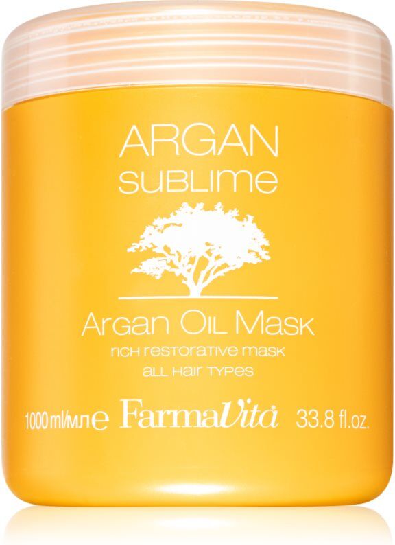 FarmaVita Argan Sublime regenerierende und feuchtigkeitspendende Maske für die Haare 1000 ml
