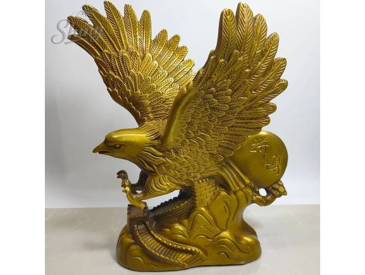 Figurines d'aigle doré en laiton Antique, décoration de bureau, maison, Collection de modèles, Statues, ornement, objets de décoration, accessoires