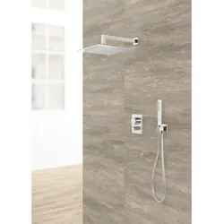 Herzbach Living Spa Regenbrause 11.600300.2.01 300 x 300 mm, Clean-Effekt, chrom