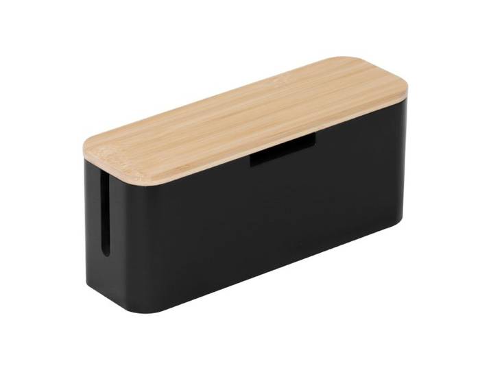 Relaxdays Kabelbox aus Bambus