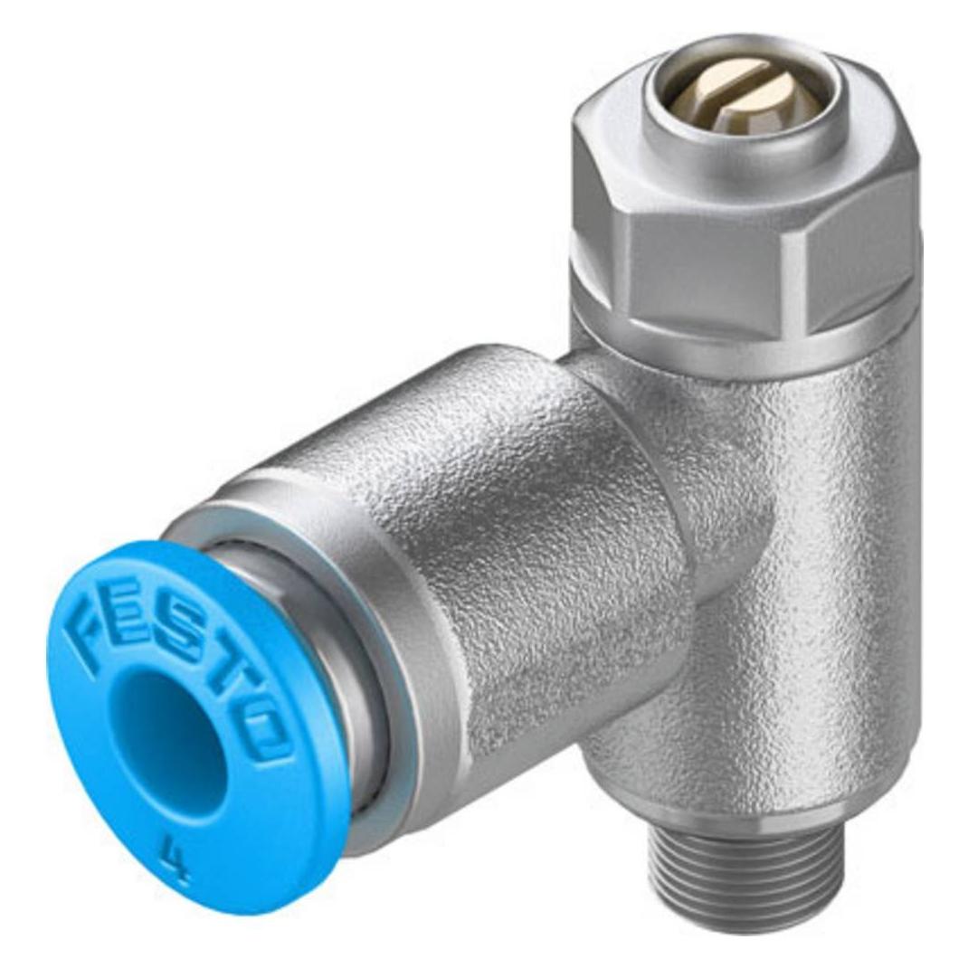 Festo Drosselventil, Schlitzschraube, M5 / QS-4, 20kPa... 1MPa, 110L/min (193138)