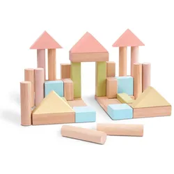 Plantoys 40 Holzbausteine Pastell