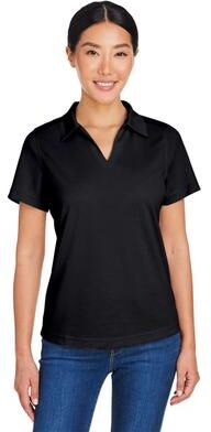 CORE365 CE104W Women's Market Snag Protect Mesh Polo Shirt in Black size 4XL   Polyester