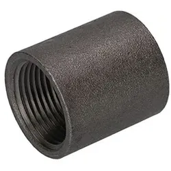 Stahlmuffe schwarz 1" - sandgestrahlte Oberfläche
