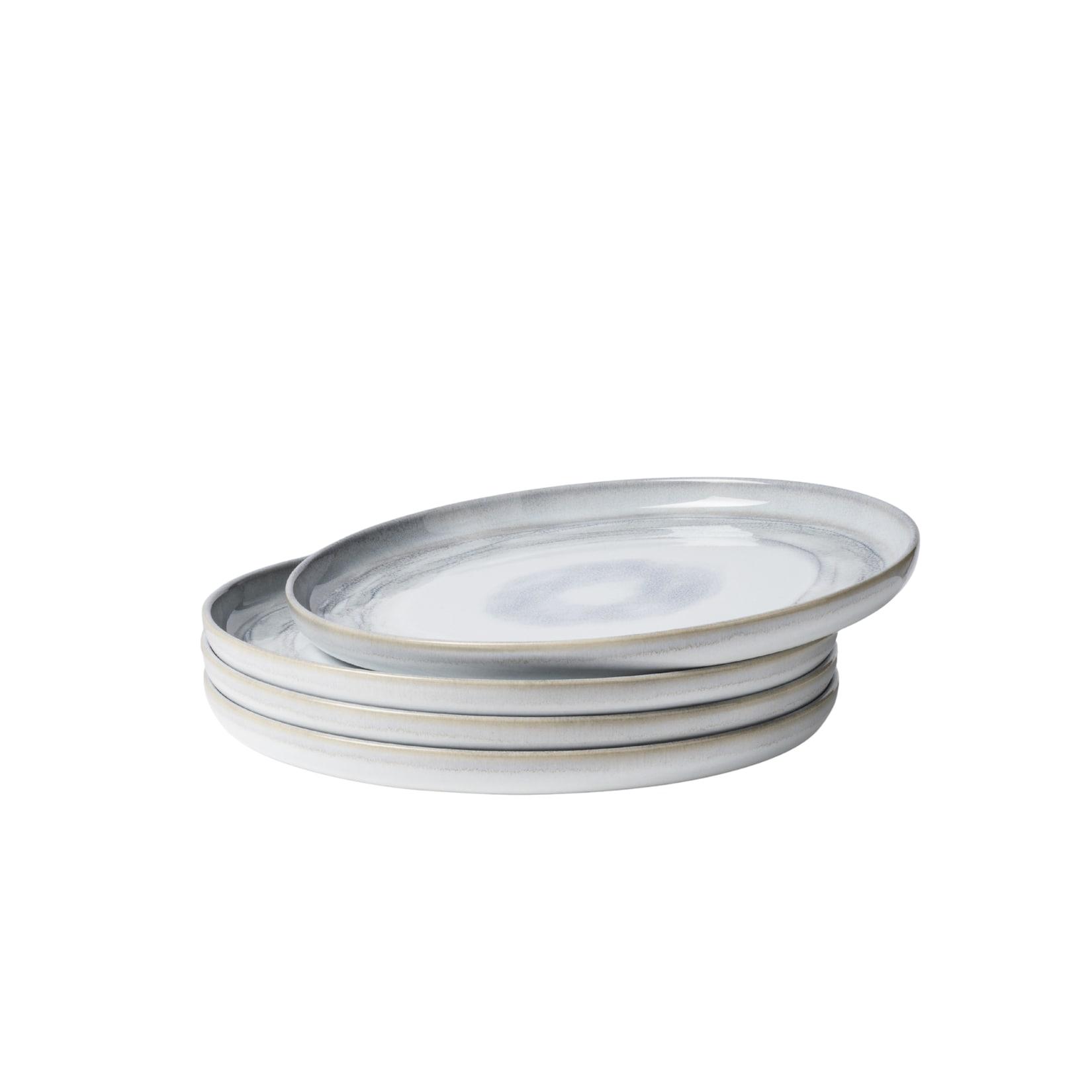 Gipfelstück Speiseteller-Set, Steinzeug TIEFER SEE