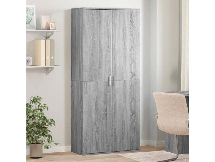 NEW 2026  Buffet haut 1 PC design rectangulaire sonoma gris 80x35x180 cm bois d'ingénierie L5111