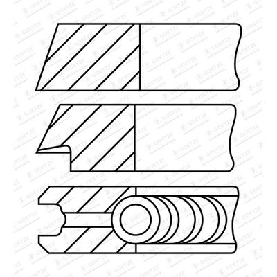 GOETZE ENGINE Kolbenringsatz 08-109400-30 für VAG