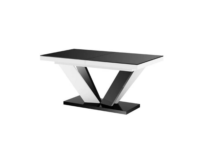 designimpex Esstisch Design Esstisch Tisch HEU-111 Hochglanz ausziehbar 160 bis 256 cm, Esstisch, Esszimmertisch, Tisch, Ausziehtisch, Küchentisch, Esszimmer