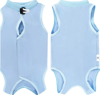 Inspire Curations ComfortGuard Post Surgery Recovery Suit For Cats blue l