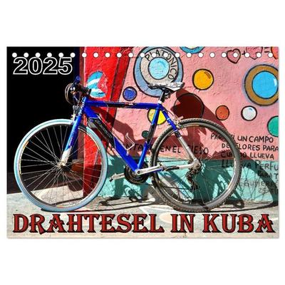 Drahtesel in Kuba (Tischkalender 2027 DIN A5 quer), CALVENDO Monatskalender