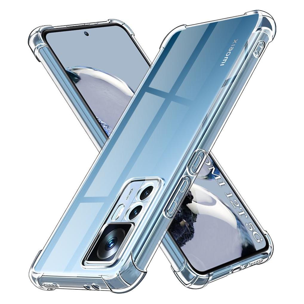 Techsuit - Shockproof Clear Silicone - Xiaomi 12T / 12T Pro - Clear (Xiaomi 12T, Xiaomi 12T Pro) (56344803)