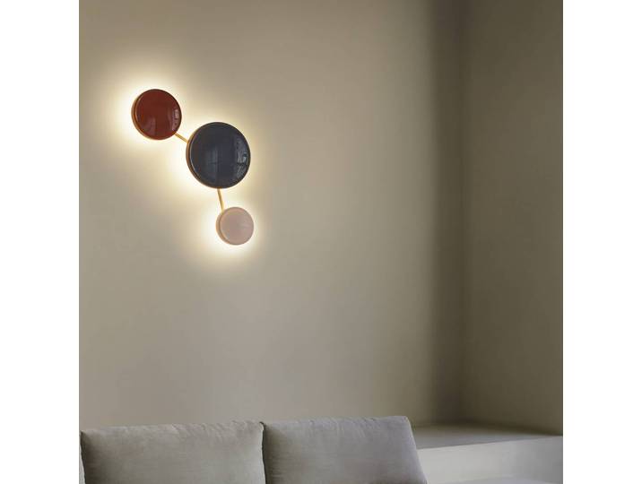 MARSET Designer Wandleuchte Caramel, dimmbar, braun / rost, für Wohn- / Esszimmer, Glas, Design