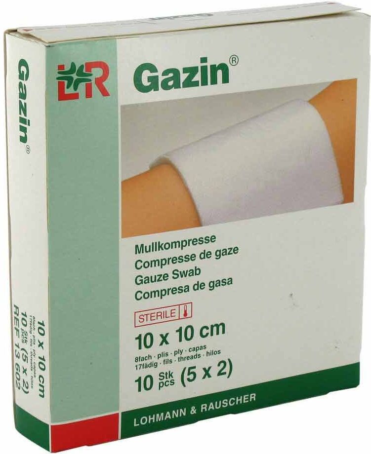 Gazin Kompressen 10x10cm 8fach steril