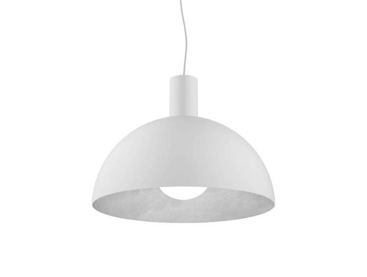 Zenit - lampe à suspension en métal argenté bianco e27