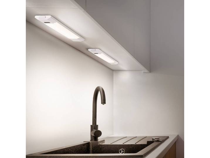 OSRAM LED-Unterbaulampe Linear Edge Sensor 30 cm weiß CCT Sensor, dimmbar, weiß / opal, für Küche, Aluminium, Unterschrankleuchten