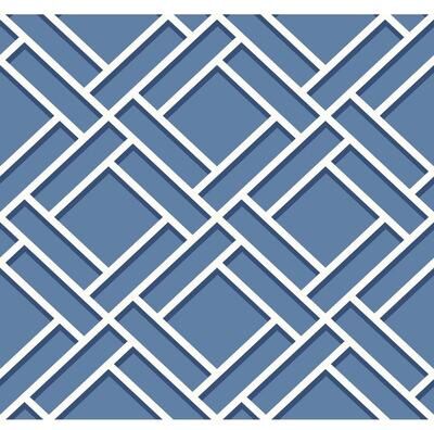 Seabrook Designs Lillian August Block Trellis Unpasted Wallpaper