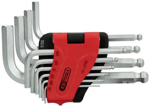 KS Tools Innen-Sechskant Winkelschraubendreher-Set 1/16 Zoll, 5/64 Zoll, 3/32 Zoll, 1/8 Zoll, 5/32 Zoll, 3/16 Zoll, 7/32 Zoll