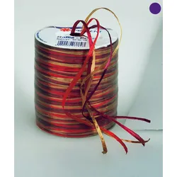 PRÄSENT Geschenkband Raffia-Pearl 3 mm x 50 m rot/gold