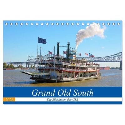 Grand Old South - Die Südstaaten der USA (Tischkalender 2026 DIN A5 quer), CALVENDO Monatskalender