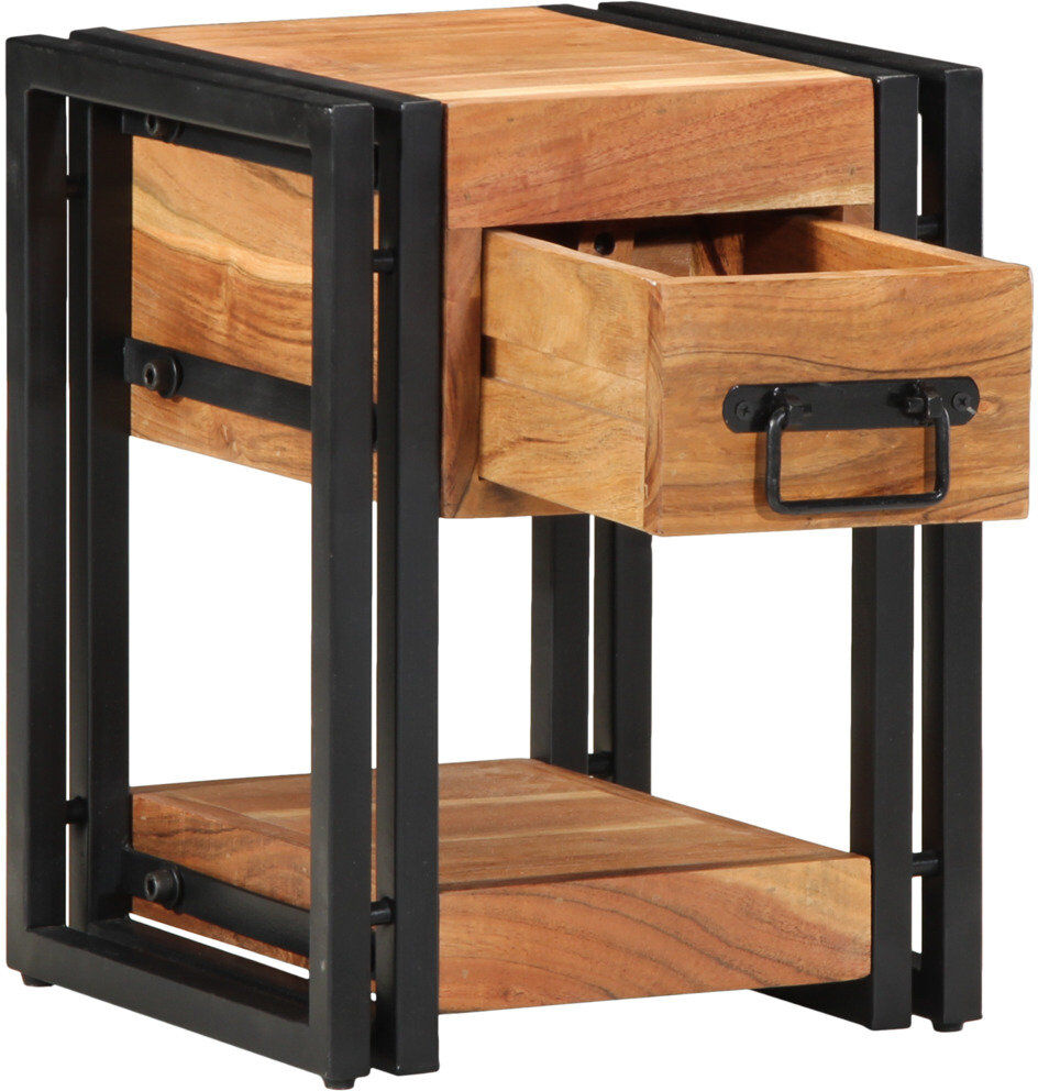 Trent Austin Design Bedside Cabinets Set Of 2 Brown Solid Acacia Wood Brown 40cm H X 30cm W X 30cm D