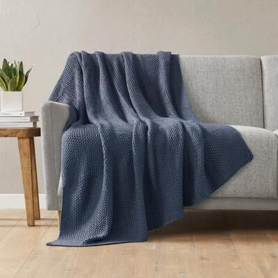 Ink and Ivy "INK+IVY Bree Knit Cottage Style Ultra Soft All Seasons 50x60"" Throw"