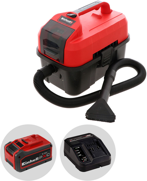 Einhell TE-VC 18/10 Li - Aspiratore portatile a batteria - 18V 5.0-8.0Ah
