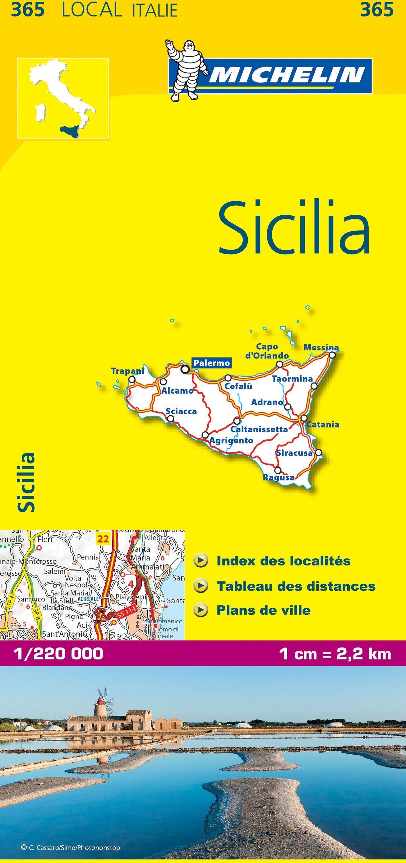 Carte routière n° 365 - Sicile   Michelin