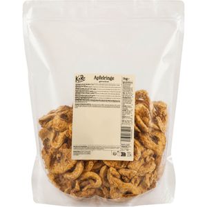 KoRo Trockenfrüchte Apfelringe, ungeschwefelt, getrocknet, ohne Zuckerzusatz, im Beutel, 1 kg