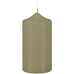 Kopschitz Kerzen Spitzkopf Stumpen Kerzen Antik-Grün Verde Vecchio 30xØ 10 cm, 6 Stück