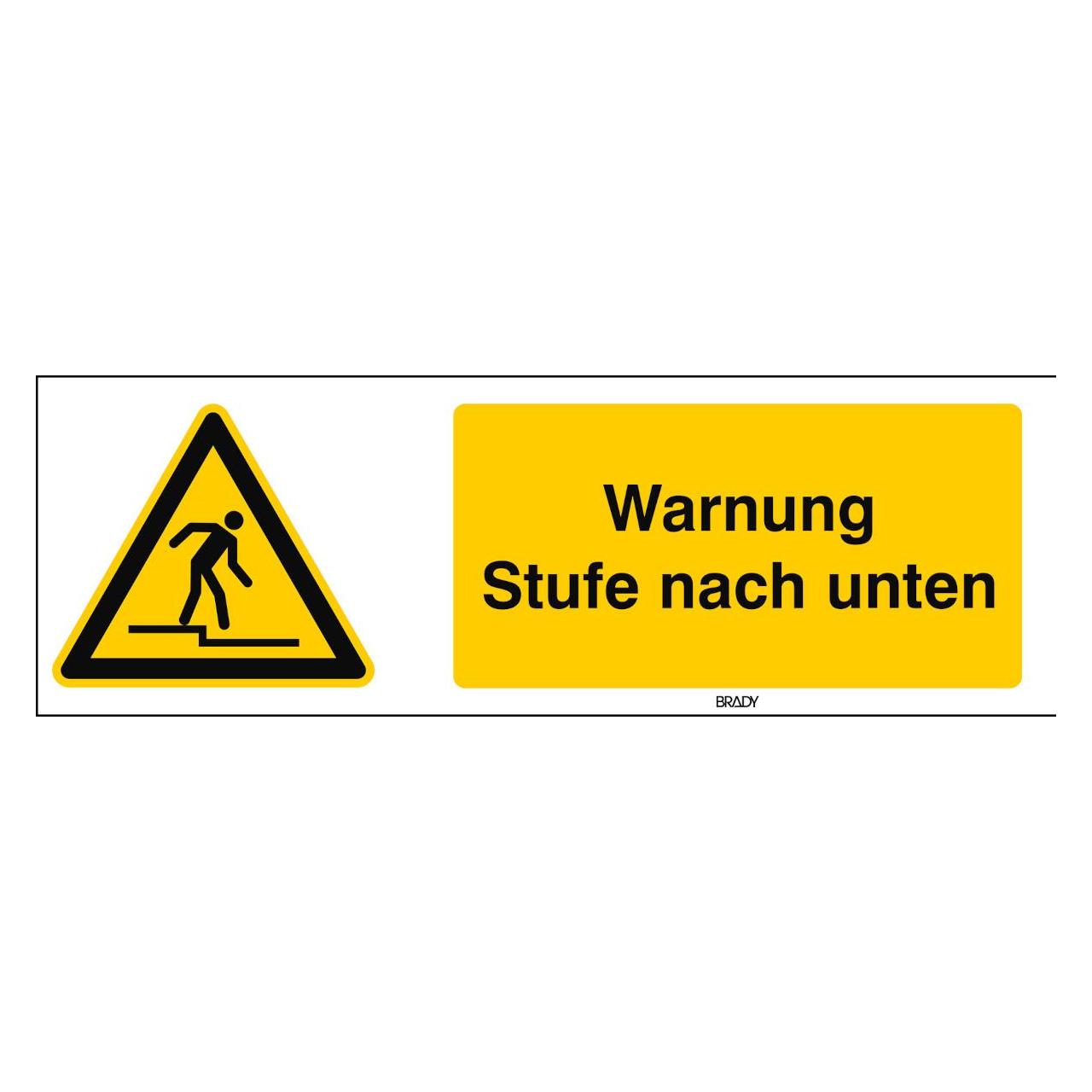 Brady ISO-Sicherheitsschild - Warnung Stufe nach unten (309709)