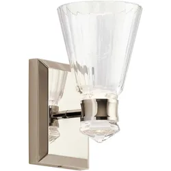 Wandleuchte Wandlampe Badezimmerlampe LED Stahl Glas IP44 B 13 cm Spotlampe