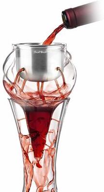 Final Touch Conundrum Stainless Steel Aerator For Wine Decanters - 4.3 x 6.9 in