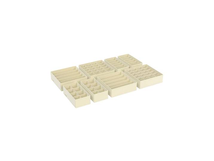 Hansiro Aufbewahrungsboxen FÜR Unterwäsche Freetown 8Er-Set, Beige, 32x32x10 cm, Schlafzimmer, Kleiderschränke, Schrankzubehör, Schubkasteneinsatz