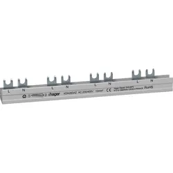 Hager KDN263AZ Phasenschiene 2P Gabelanschluss 10 mm2 für ARFxxxD 12 Module