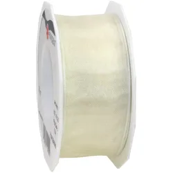 PRÄSENT Geschenkbänder 40 mm x 25 m creme