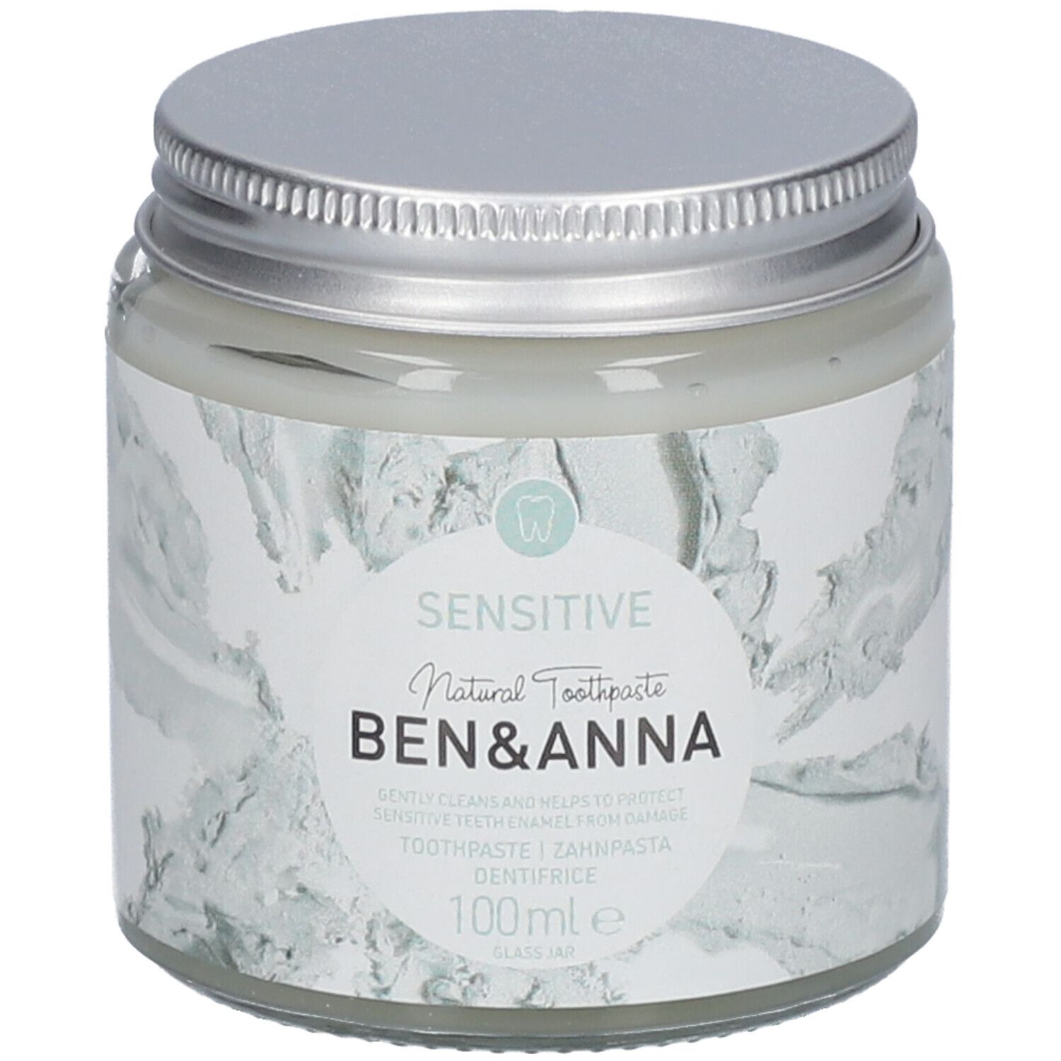 Ben & Anna Natural Toothpaste Glass Jar Sensitive 100 ml Zahnpasta