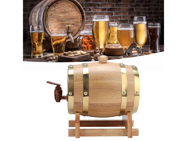ZK20 1,5 l Vintage bois de chêne baril de vin fût seau maison accessoires de stockage de vin