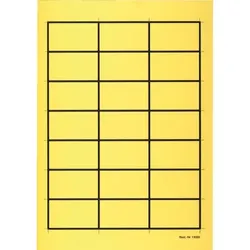 Aufkleber I Etiketten, mit Rand, zum Selbstbeschriften, gelb, Gewebefolie, 60x35mm, 21/Bogen