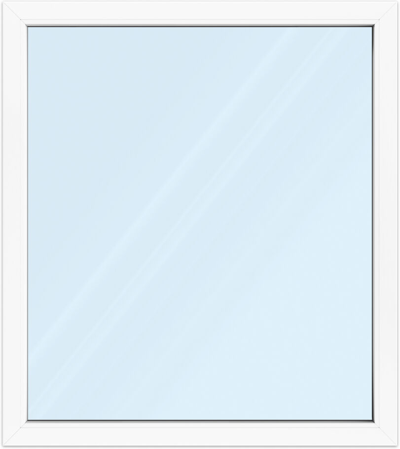 Fenêtre PVC 120x135 cm ou sur mesure, aluplast ideal 4000, fenêtre fixe, 1 vantail, double vitrage, fenêtre horizontale