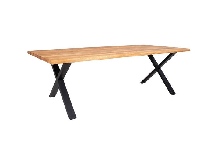 Esstisch Yavona Eiche Natur/Metall natur/schwarz B 95 T 240 cm