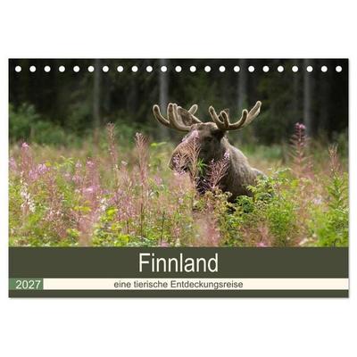 Finnland: eine tierische Entdeckungsreise (Tischkalender 2027 DIN A5 quer), CALVENDO Monatskalender