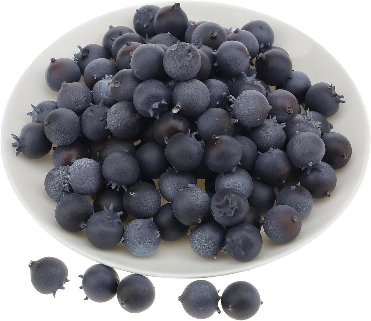100 stuks Kunstmatige Blauwe Bessen - Realistische Nep Fruit Decoratie voor DIY Knutselprojecten - Blauw