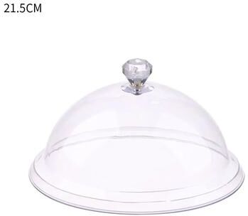 Uplift Treasures Creative Acrylic Cake Plate With Food Dust Cover 21.5cm