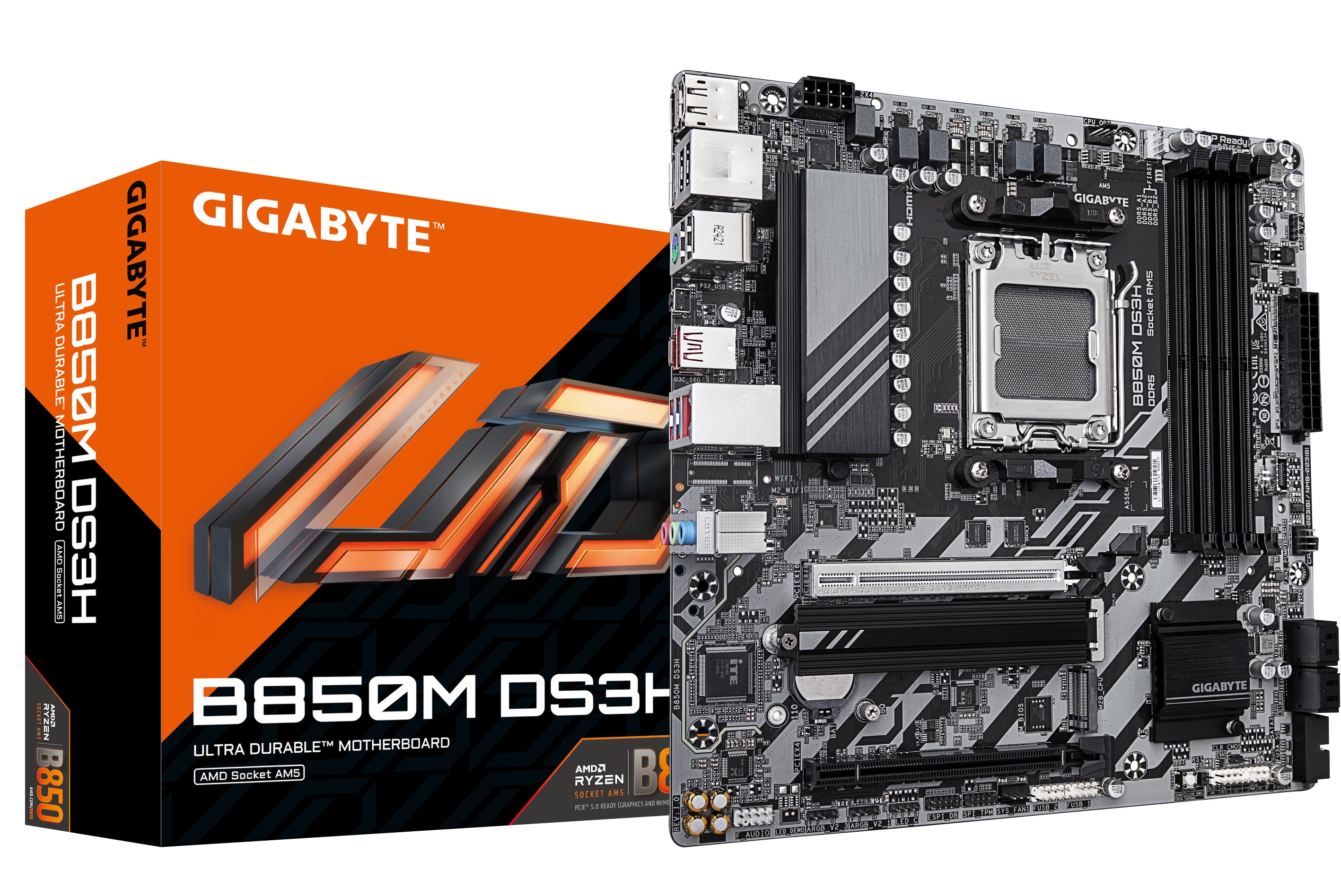 GIGABYTE B850M DS3H mATX Mainboard - Sockel AM5