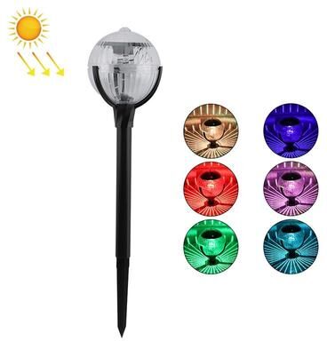 Inspired Deals Solar Magic Globe LED Lawn Light, Color Changing Waterproof Garden Stake Light 1 PC Colorful Light