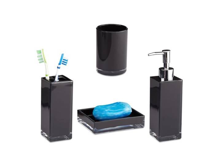 Relaxdays Badaccessoires Set 4-teilig