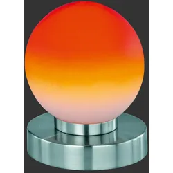 Trio R54011018 Tischleuchte Prinz II 1x40W | E14 - Berührungsschalter, orange, Nickel