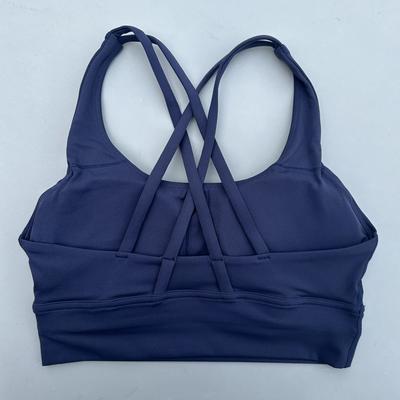 Uplifted Finds High Strength Shockproof Cross Back Yoga Fitness Vest navy Blue m