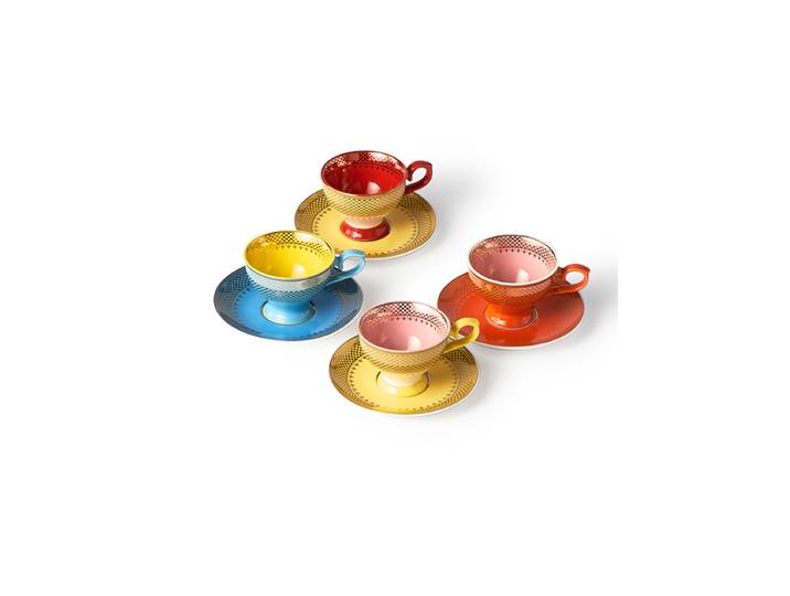 4-teiliges Design Espresso-Set „Grandma“ Multicolor Pols Potten
